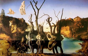 象を映す白鳥 サルバドール・ダリ Oil Paintings
